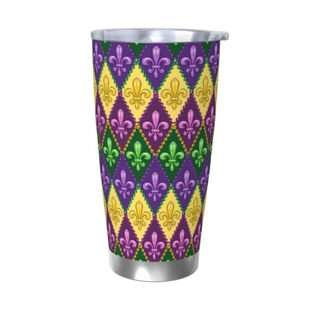 Fuzoiu Mardi Gras4 Print 20oz Tumbler Stainless Steel Vacuum Insulated Car Cup Insulated Coffee Mug Travel Mug with Lid Thermal Cup for Outdoor-Without Straw 
Fuzoiu Mardi Gras4 Print 20oz Tumbler Stainless Steel Vacuum Insulated Car Cup Insulated Coffee Mug Travel Mug with Lid Thermal Cup for Outdoor-Without Straw