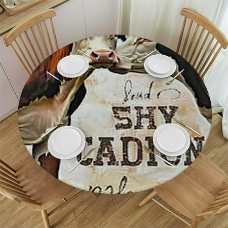 Sheronv Cow Kissing Round Table Cover Stain Resistant Washable Indoor Outdoor Tablecloth Kitchen Dining Wedding Parties 100% Polyester Fiber 31-35
Sheronv Cow Kissing Round Table Cover Stain Resistant Washable Indoor Outdoor Tablecloth Kitchen Dining Wedding Parties 100% Polyester Fiber 31-35