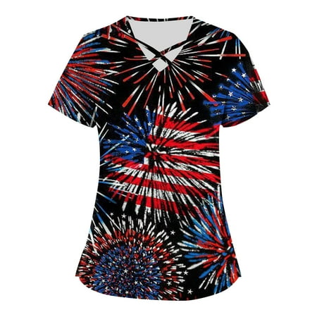 Summer Savings Clearance! MIARHB Womens Tops Dressy Casual Plus Size Independence Day Printed Scrub Working Red XXL
Summer Savings Clearance! MIARHB Womens Tops Dressy Casual Plus Size Independence Day Printed Scrub Working Red XXL