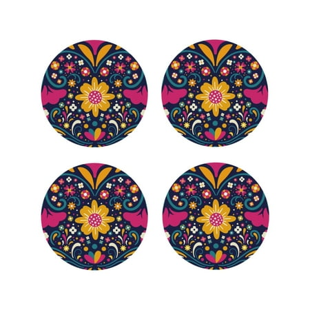 Leather Coasters of 4 Cinco De Mayo Floral Drink Coasters Foe Tabletop Protection Funny Desk Coasters Good Housewarming Gifts Round Shape
Leather Coasters of 4 Cinco De Mayo Floral Drink Coasters Foe Tabletop Protection Funny Desk Coasters Good Housewarming Gifts Round Shape