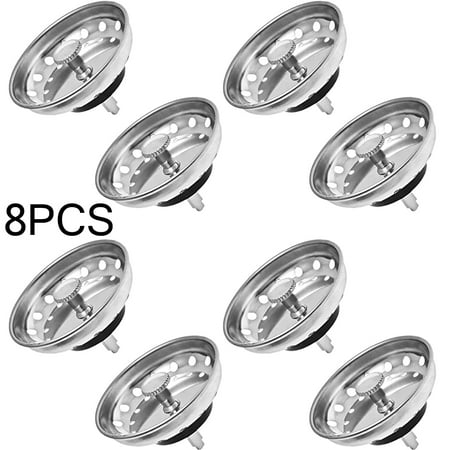 (8/6/4/2Pack) Kitchen Sink Strainer with Stopper - Replacement Stainless Steel Strainer with Rubber Stopper Bottom - Fits Standard 3 1/2” Drains with Rectangular Center Hole
(8/6/4/2Pack) Kitchen Sink Strainer with Stopper - Replacement Stainless Steel Strainer with Rubber Stopper Bottom - Fits Standard 3 1/2” Drains with Rectangular Center Hole