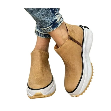 WEARELLAS Women Solid Color Platform Flat Heel Boots Warm Autumn Winter Synthetic Side Zip Booties Shoes Size
WEARELLAS Women Solid Color Platform Flat Heel Boots Warm Autumn Winter Synthetic Side Zip Booties Shoes Size