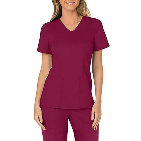 2023 Women s Scrubs V Neck Tops T Shirts Workwear Nurse Uniform Short Sleeve Soft Easy Fit Tee Pockets
2023 Women s Scrubs V Neck Tops T Shirts Workwear Nurse Uniform Short Sleeve Soft Easy Fit Tee Pockets