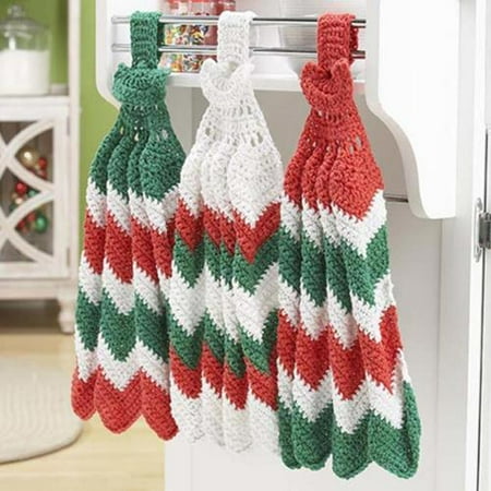 ... Christmas Ripple Hand Towels Crochet Yarn Kit - Walmart.com