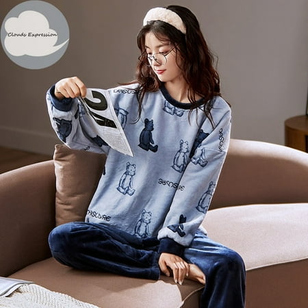 QWZNDZGR Autumn Winter Warm Flannel Women Long Pajama Sets Thick Coral Fleece Cute Girl Cartoon Sleepwear Flannel Female Pajamas Fashion
QWZNDZGR Autumn Winter Warm Flannel Women Long Pajama Sets Thick Coral Fleece Cute Girl Cartoon Sleepwear Flannel Female Pajamas Fashion