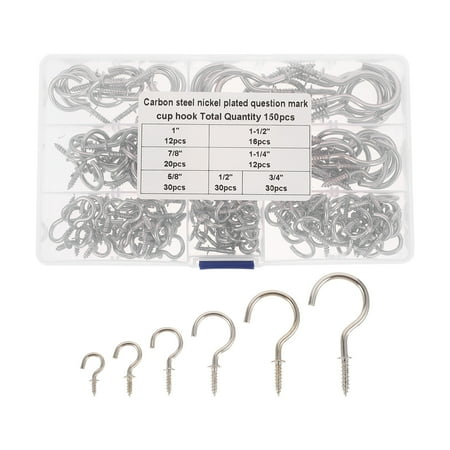 HOMEMAXS 150Pcs Screw Hooks Handy Ceiling Hooks Screw-in Wall Hooks for Indoor Outdoor
HOMEMAXS 150Pcs Screw Hooks Handy Ceiling Hooks Screw-in Wall Hooks for Indoor Outdoor
