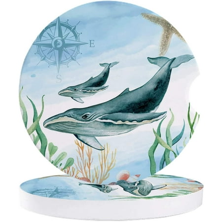 FMSHPON Nautical Theme Whale and Life Set of 6 Car Coaster for Drinks Absorbent Ceramic Stone Coasters Cup Mat with Cork Base for Home Kitchen Room Coffee Table Bar Decor
FMSHPON Nautical Theme Whale and Life Set of 6 Car Coaster for Drinks Absorbent Ceramic Stone Coasters Cup Mat with Cork Base for Home Kitchen Room Coffee Table Bar Decor
