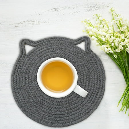 MRULIC Kitchen supplies Cat Ears Household Japanese Style Hanging Cotton Thread Woven Dining Table Creative Insulation Pad + C
MRULIC Kitchen supplies Cat Ears Household Japanese Style Hanging Cotton Thread Woven Dining Table Creative Insulation Pad + C