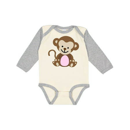 Inktastic Monkey Gift Baby Girl Long Sleeve Bodysuit