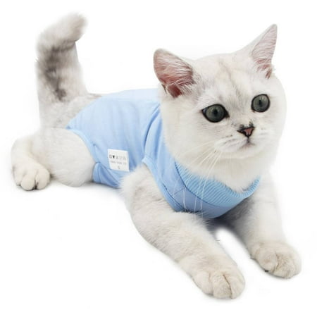 Summer Pajamas Post Surgery Wear Cats Abdominal Wounds Skin Disease Vest Suit