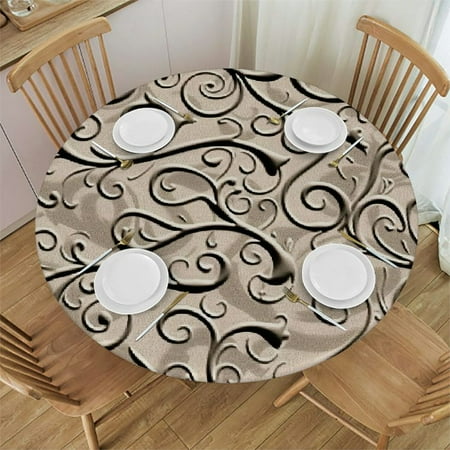 Qlo0ole Round Fitted Tablecloth for Dining Tables Buffet Parties and Camping Damask Floral Victorian Fits up Diameter Tables 54-58
Qlo0ole Round Fitted Tablecloth for Dining Tables Buffet Parties and Camping Damask Floral Victorian Fits up Diameter Tables 54-58