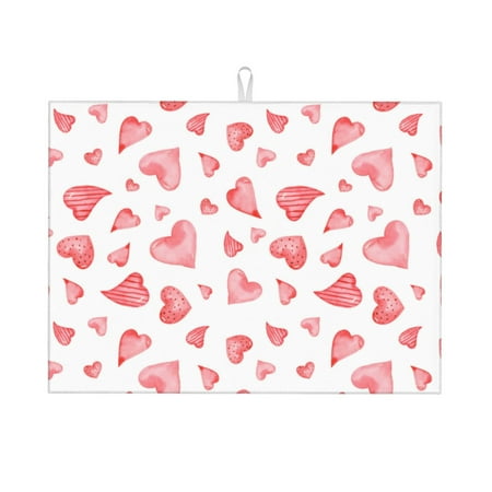 Dish Drying Mats for Kitchen Counter - Pink Hearts 18x24in Dish Drying Pad Coffee Mat with Hanging Loop Super Absorbent Kitchen Counter Mat Coffee Bar Accessories
Dish Drying Mats for Kitchen Counter - Pink Hearts 18x24in Dish Drying Pad Coffee Mat with Hanging Loop Super Absorbent Kitchen Counter Mat Coffee Bar Accessories
