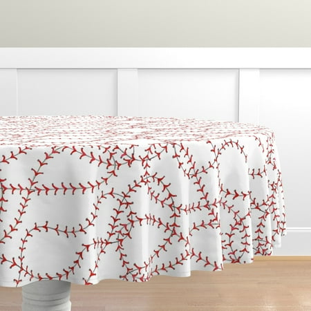 Cotton Sateen Tablecloth 90 Round - Baseball Sports Summer Red White Kid Room Print Custom Table Linens by Spoonflower
Cotton Sateen Tablecloth 90 Round - Baseball Sports Summer Red White Kid Room Print Custom Table Linens by Spoonflower