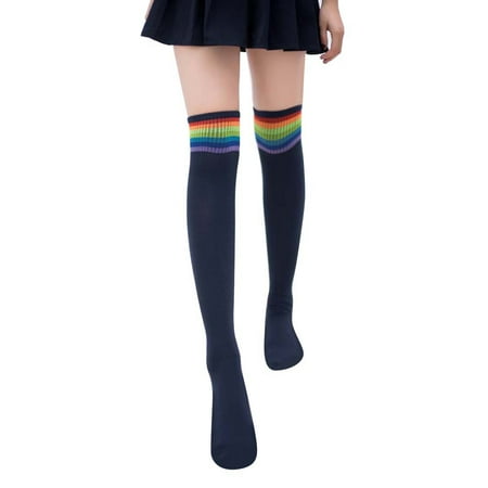 harmtty Women Girl Rainbow Stripe Tube Dress Over the Knee Thigh High Cosplay Socks Navy Blue
harmtty Women Girl Rainbow Stripe Tube Dress Over the Knee Thigh High Cosplay Socks Navy Blue