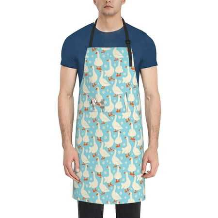 Lukts Adjustable Apron with 2 Pockets Chef Cooking Kitchen Restaurant Aprons for Women Men-White Geese and Flower
Lukts Adjustable Apron with 2 Pockets Chef Cooking Kitchen Restaurant Aprons for Women Men-White Geese and Flower