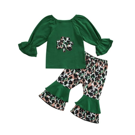 AIMAOMI Kids Toddler Baby Girls Autumn Winter Leopard Cotton Ruffle Long Sleeve Set Bell Bottom Clothes H
AIMAOMI Kids Toddler Baby Girls Autumn Winter Leopard Cotton Ruffle Long Sleeve Set Bell Bottom Clothes H