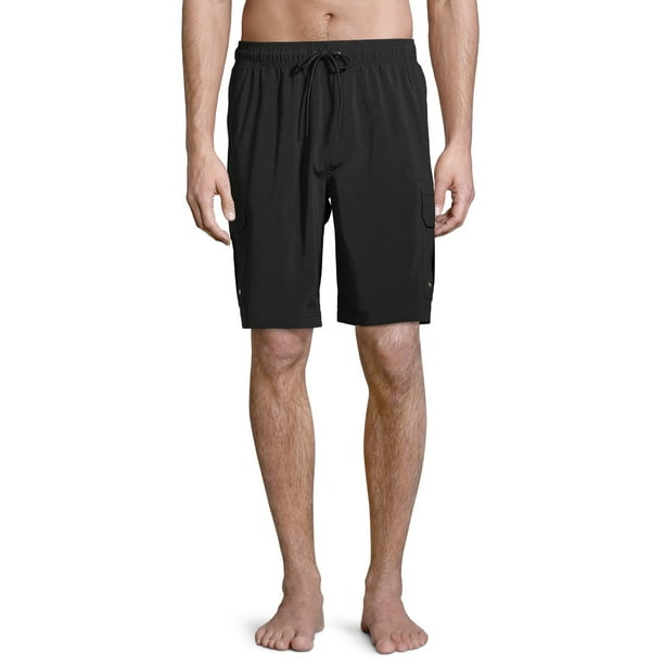 George Quick-dry Men's and Big Men's 9" Cargo Swim Trunks with UPF 50, up to Size 3XL
