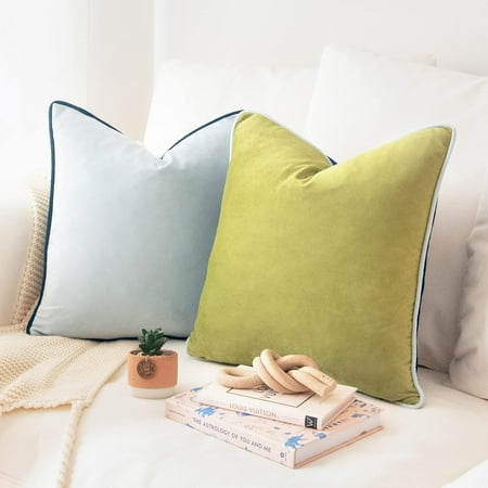Decorative Throw Pillow Covers Cushion Cases Set of 2 Soft Velvet Modern Double-Sided Designs Mix and Match for Home Decor Pillow Inserts Not Included (16x16 inch Green/Blue)
Decorative Throw Pillow Covers Cushion Cases Set of 2 Soft Velvet Modern Double-Sided Designs Mix and Match for Home Decor Pillow Inserts Not Included (16x16 inch Green/Blue)