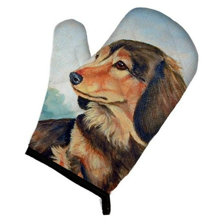Long Hair Chocolate & Cream Dachshund Oven Mitt