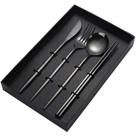 shuwee Stainless Steel Flatware Sets Portable Reusable Cutlery Set Travel Utensils Set Including Knifes Fork Spoon for Home Camping Silver Pattern 5
shuwee Stainless Steel Flatware Sets Portable Reusable Cutlery Set Travel Utensils Set Including Knifes Fork Spoon for Home Camping Silver Pattern 5