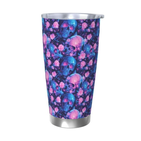 Matuu Blue Skull Rose for 20oz Durable Thermal Cups Keep Drinks Cold and Hot Insulated Car Mug with Lid-Without Straw 
Matuu Blue Skull Rose for 20oz Durable Thermal Cups Keep Drinks Cold and Hot Insulated Car Mug with Lid-Without Straw
