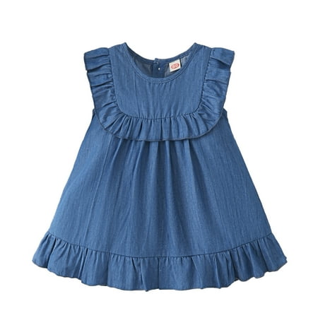 Kucnuzki Infant Baby Girl Clothes 3 Months Summer Dress 6 Months Fly Ruffled Sleeve Solid Color Lotus Leaf Layer Overall Sleeveless Denim Dress Blue
Kucnuzki Infant Baby Girl Clothes 3 Months Summer Dress 6 Months Fly Ruffled Sleeve Solid Color Lotus Leaf Layer Overall Sleeveless Denim Dress Blue