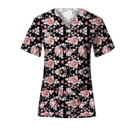 ZXHACSJ Women Short Sleeve V-neck Tops With Pockets Working Workwear Top Black XXXL
ZXHACSJ Women Short Sleeve V-neck Tops With Pockets Working Workwear Top Black XXXL