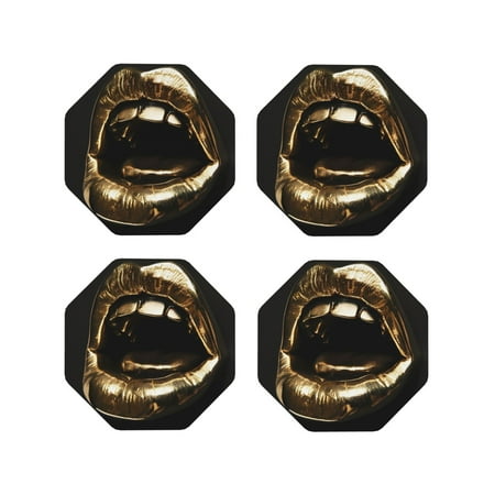 Honeii Golden Lips Modern Sculpture Print Leather Coaster Set of 4 Ideal for Safeguarding Your Furniture from Drinks Spills and Effortless Cleanup-Octagon
Honeii Golden Lips Modern Sculpture Print Leather Coaster Set of 4 Ideal for Safeguarding Your Furniture from Drinks Spills and Effortless Cleanup-Octagon