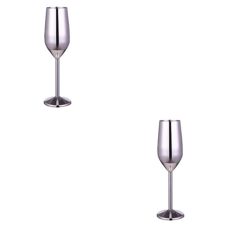 Widealiff 2pcs Stainless Steel Wine Glass 220ml Champagne Cup Metal Cocktai Goblet for Bar Restaurant Silver
Widealiff 2pcs Stainless Steel Wine Glass 220ml Champagne Cup Metal Cocktai Goblet for Bar Restaurant Silver