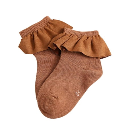 Farrubbyine8 Infant Baby Girls Cute Cotton Soft Princess Combed Socks Booties