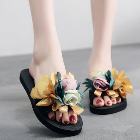 MRULIC slippers for women Women s Bohemian Flower Flat Slippers Summer Sandals Non-slip Beach Shoes house slippers for women Yellow + US:6.5
MRULIC slippers for women Women s Bohemian Flower Flat Slippers Summer Sandals Non-slip Beach Shoes house slippers for women Yellow + US:6.5
