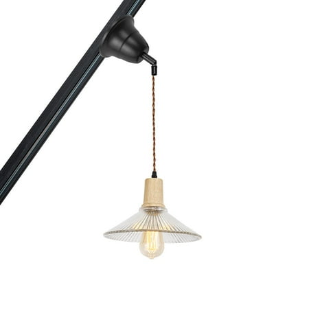 KAYYELAMP J-Type Track Lamp Wooden Base Clear Glass Shade Adjusted Cord Track Mount Pendant Light for Inclined Position Roof Room(No Bulb Track)
KAYYELAMP J-Type Track Lamp Wooden Base Clear Glass Shade Adjusted Cord Track Mount Pendant Light for Inclined Position Roof Room(No Bulb Track)