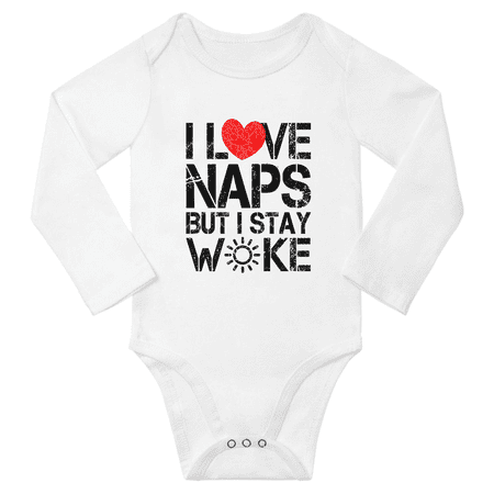 I Love My Naps But I Stay Woke Cute Baby Long Sleeve Boy Girl Clothing Gift (White 12-18M)
I Love My Naps But I Stay Woke Cute Baby Long Sleeve Boy Girl Clothing Gift (White 12-18M)