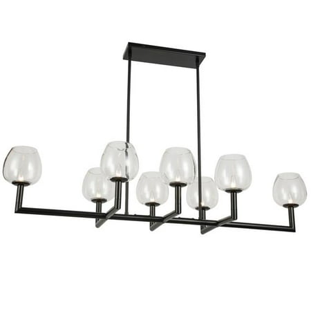 Dainolite 8 Light Incandescent Matte Black Horizontal Chandelier with Clear Glass
Dainolite 8 Light Incandescent Matte Black Horizontal Chandelier with Clear Glass