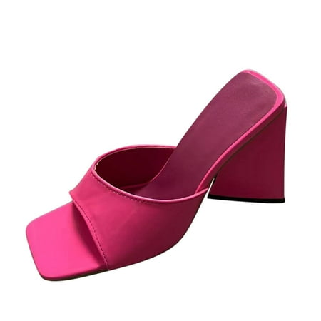Women s Fashion Summer Solid Color Square Toe Large Size Thick High Heel Sandals Hippo Slippers for Women Womens Slippers Size 11
Women s Fashion Summer Solid Color Square Toe Large Size Thick High Heel Sandals Hippo Slippers for Women Womens Slippers Size 11