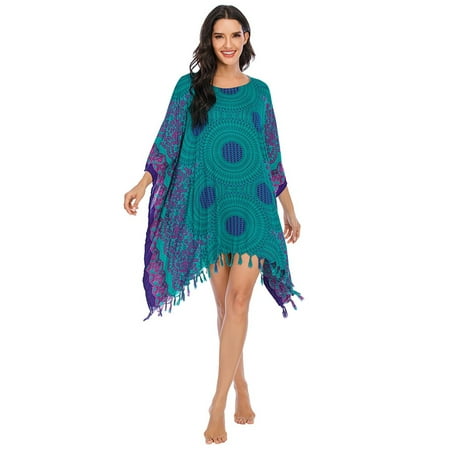 TAIAOJING Womens Beach Cover Up Spring/Summer T-Shirt Bohemian Home Pajamas Casual Loose Beach Towel Bathing Suit
TAIAOJING Womens Beach Cover Up Spring/Summer T-Shirt Bohemian Home Pajamas Casual Loose Beach Towel Bathing Suit