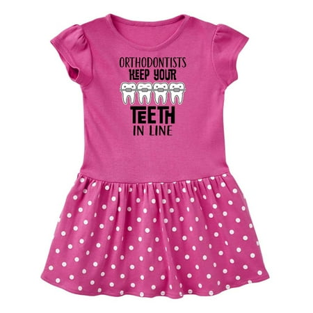 Inktastic Funny Orthodontist Dental Quote Gift Baby Girl Dress