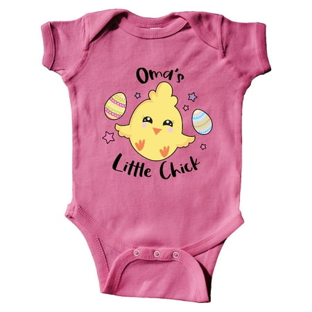 Inktastic Happy Easter Oma s Little Chick Gift Baby Girl Bodysuit