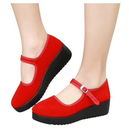 f21 Women Flock Buckle Strap Wedges Round Toe Breathable Dancing Single Shoes Buckle Ankle Strap Size 8 Red Wide
f21 Women Flock Buckle Strap Wedges Round Toe Breathable Dancing Single Shoes Buckle Ankle Strap Size 8 Red Wide