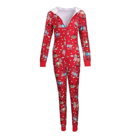 LisenraIn Women Christmas Long Sleeve Jumpsuit Cartoon V-neck Zipper One-piece Pajamas
LisenraIn Women Christmas Long Sleeve Jumpsuit Cartoon V-neck Zipper One-piece Pajamas