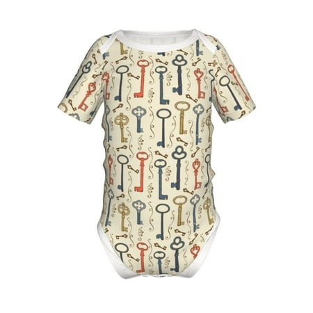Junzan Vintage Keys1 Print Short-Sleeve Baby Climbing Clothes Bodysuits for Infant One-Piece for Baby Boys & Girls Baby Clothes Baby Romper with Snap Closure-9M
Junzan Vintage Keys1 Print Short-Sleeve Baby Climbing Clothes Bodysuits for Infant One-Piece for Baby Boys & Girls Baby Clothes Baby Romper with Snap Closure-9M