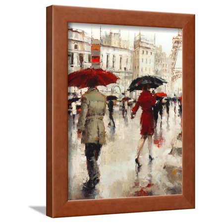 Parting on a Paris Street Framed Print Wall Art By Lorraine Christie