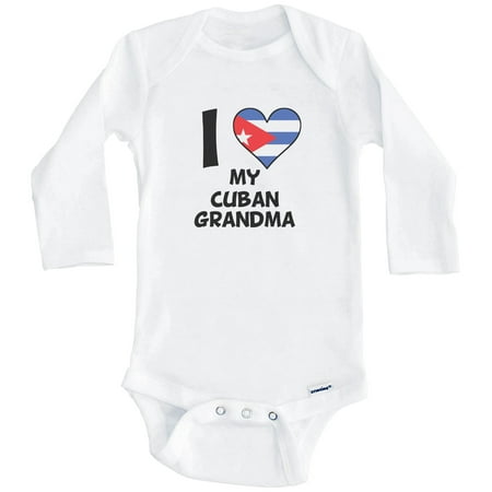 I Heart My Cuban Grandma Cuba Flag One Piece Baby Bodysuit (Long Sleeve) 6-9 Months White
I Heart My Cuban Grandma Cuba Flag One Piece Baby Bodysuit (Long Sleeve) 6-9 Months White