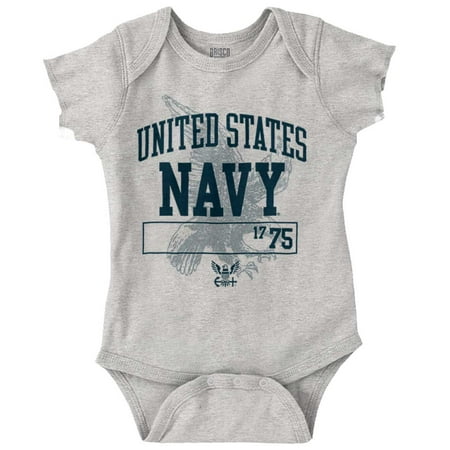 United States Navy 1775 Eagle Anchor Romper Boys or Girls Infant Baby Brisco Brands NB
United States Navy 1775 Eagle Anchor Romper Boys or Girls Infant Baby Brisco Brands NB