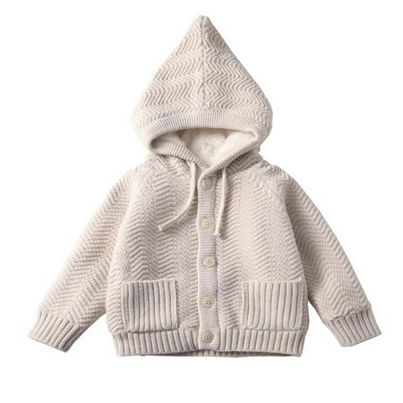 Sobgg25 Baby Toddler Boys Hooded Cardigan Sweater Girls Cable Knit Button Closure Jacket Lined Outwear Winter Coat Tops Clothes Size 12-18 Months
Sobgg25 Baby Toddler Boys Hooded Cardigan Sweater Girls Cable Knit Button Closure Jacket Lined Outwear Winter Coat Tops Clothes Size 12-18 Months