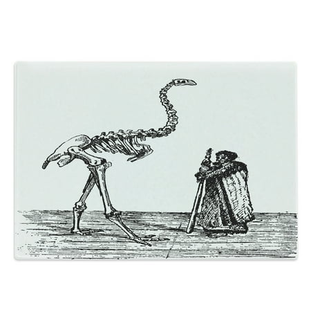 Bones Cutting Board Digitally Generated Image of an Extinct Dinornis Skeleton and a Man Decorative Tempered Glass Cutting and Serving Board in 3 Sizes by Ambesonne
Bones Cutting Board Digitally Generated Image of an Extinct Dinornis Skeleton and a Man Decorative Tempered Glass Cutting and Serving Board in 3 Sizes by Ambesonne