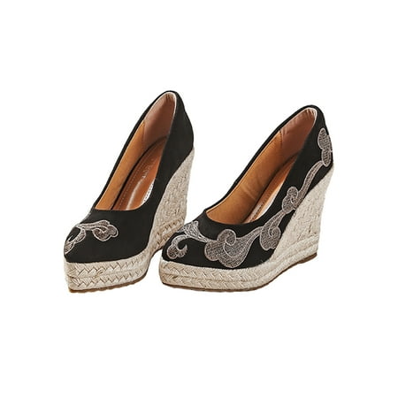 Gomelly Women Wedge Shoes Heel Pumps Slip On High Platform Shoes Espadrilles Closed Toe Sandals Black 5.5
Gomelly Women Wedge Shoes Heel Pumps Slip On High Platform Shoes Espadrilles Closed Toe Sandals Black 5.5