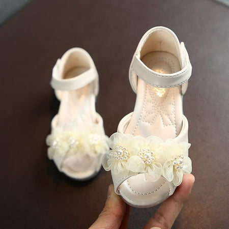 Kreigaven Children s fish mouth sandals girls pearl flower princess sandals non-slip crystal bottom sandals and slippers Creamy-white 27
Kreigaven Children s fish mouth sandals girls pearl flower princess sandals non-slip crystal bottom sandals and slippers Creamy-white 27