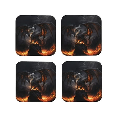 Drink Coasters Set of 4 cool fire dragon Leather Coasters for Coffee Table Protector Heat Resistant Cute Coasters for Home Decor Housewarming Gifts Bar Kitchen 4 Inch Square
Drink Coasters Set of 4 cool fire dragon Leather Coasters for Coffee Table Protector Heat Resistant Cute Coasters for Home Decor Housewarming Gifts Bar Kitchen 4 Inch Square