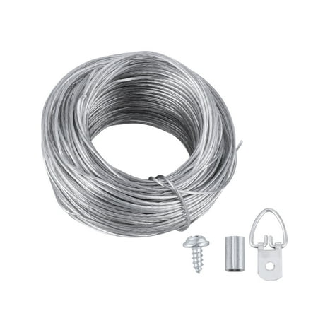 30.5M Rubberized Wire Rope and 20sets Photo Frame Hanging Hooks Kit Picture Hangers Picture Hanging Wire Set
30.5M Rubberized Wire Rope and 20sets Photo Frame Hanging Hooks Kit Picture Hangers Picture Hanging Wire Set